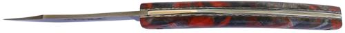 Couteau fermant le Thiers par P. Cognet bois de Peuplier lame Damas carbone Pyramide.