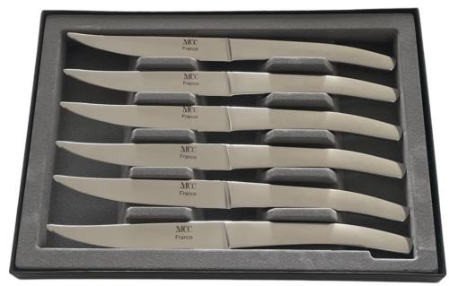 Coffret de 6 couteaux de table Le Thiers® tout inox Z20C13 MCC forgés.