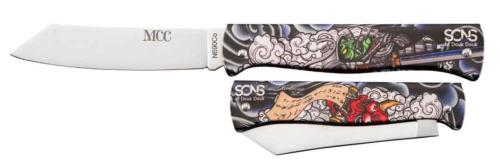 Couteau Sons of Douk-Douk© Thème Art Japonais-Oni, lame Higonokami