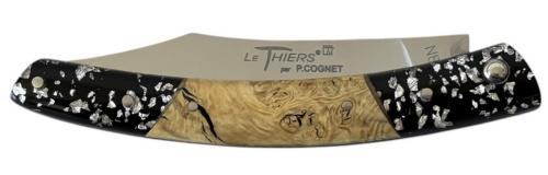 Le Thiers® par P. Cognet-Résine inclusion feuille d'argent et mitre buis