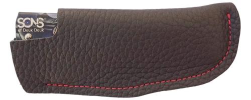 Etui cuir avec clip métal de ceinture lame Higonokami.