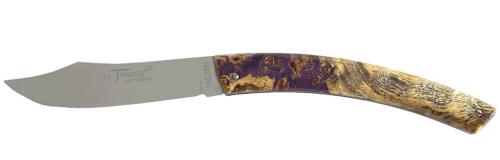 Couteau Le Thiers® par P. Cognet - Loupe de peuplier stabilisée.