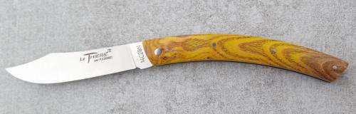 Couteau Le Thiers® manche bois de frêne naturel stabilisé