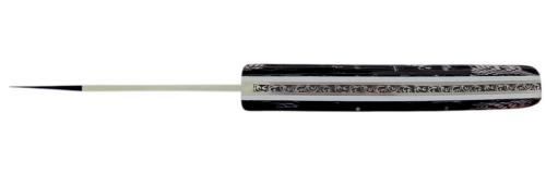 Couteau Le Thiers® par P.Cognet-manche résine inclusions dentelle  